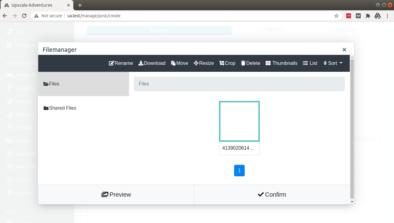 Laravel file manager doesn't show uploaded images in file manager ...