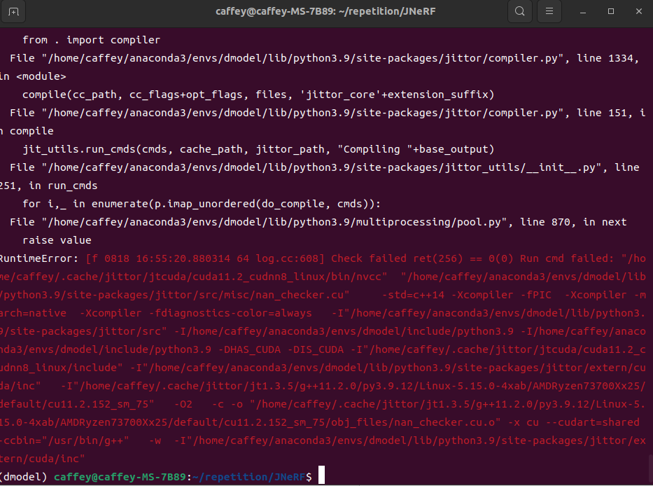 运行测试代码报错。 | Get some errors when running the test code. · Issue #370 ...