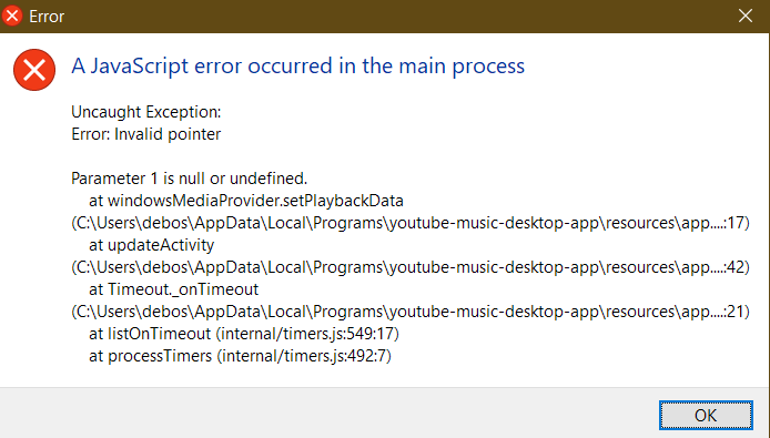 Invalid Pointer JavaScript Error on changing playlists · Issue #413 ...