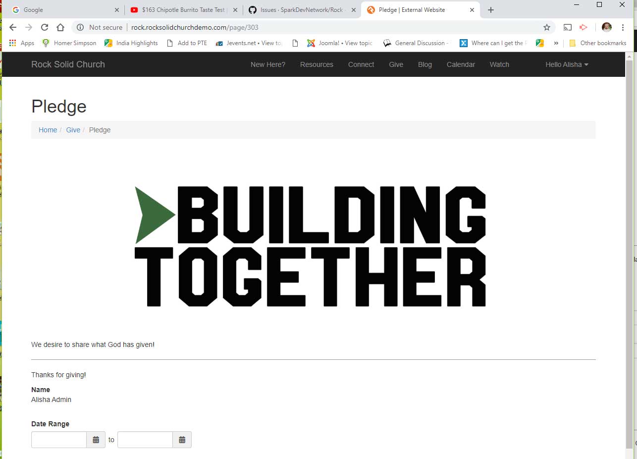 Block Pledge Issue with HTML block on pledge page · Issue #3282 · SparkDevNetwork ...