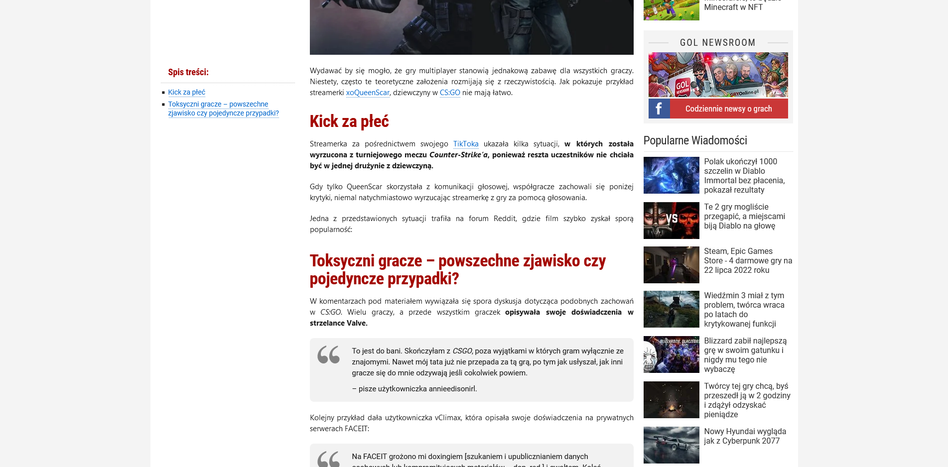 Screenshot 2022-07-25 at 16-20-03 Seksizm w CS GO wciąż problemem; dziewczyny odchodzą z gry przez przykre doświadczenia GR