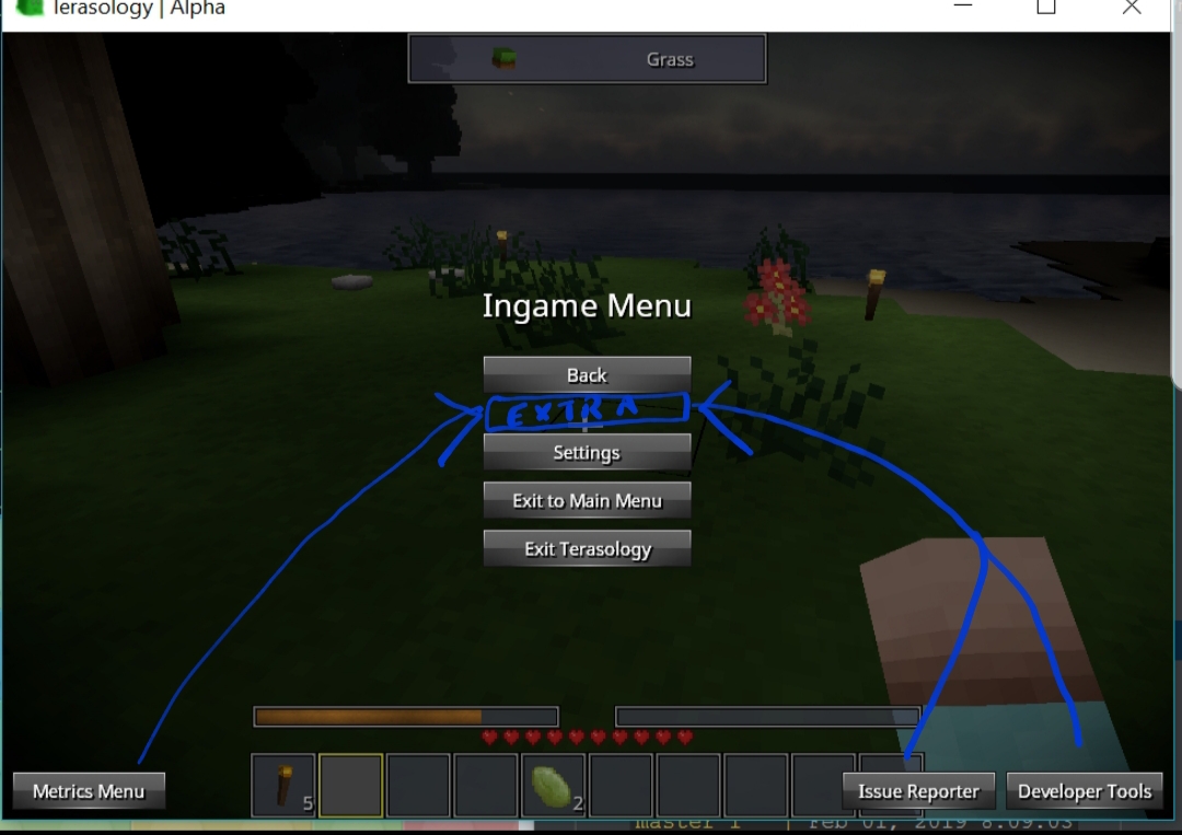 Pull some extra menu items from the pause menu into an Extras sub-menu ...
