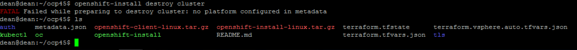 Openshift-install 4.5.2 - vSphere - destroy cluster fails · Issue #3951 ...