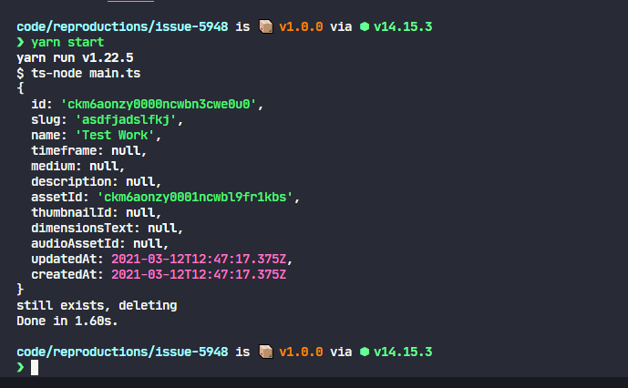 deleting a relation via nested delete actually deletes the parent ...