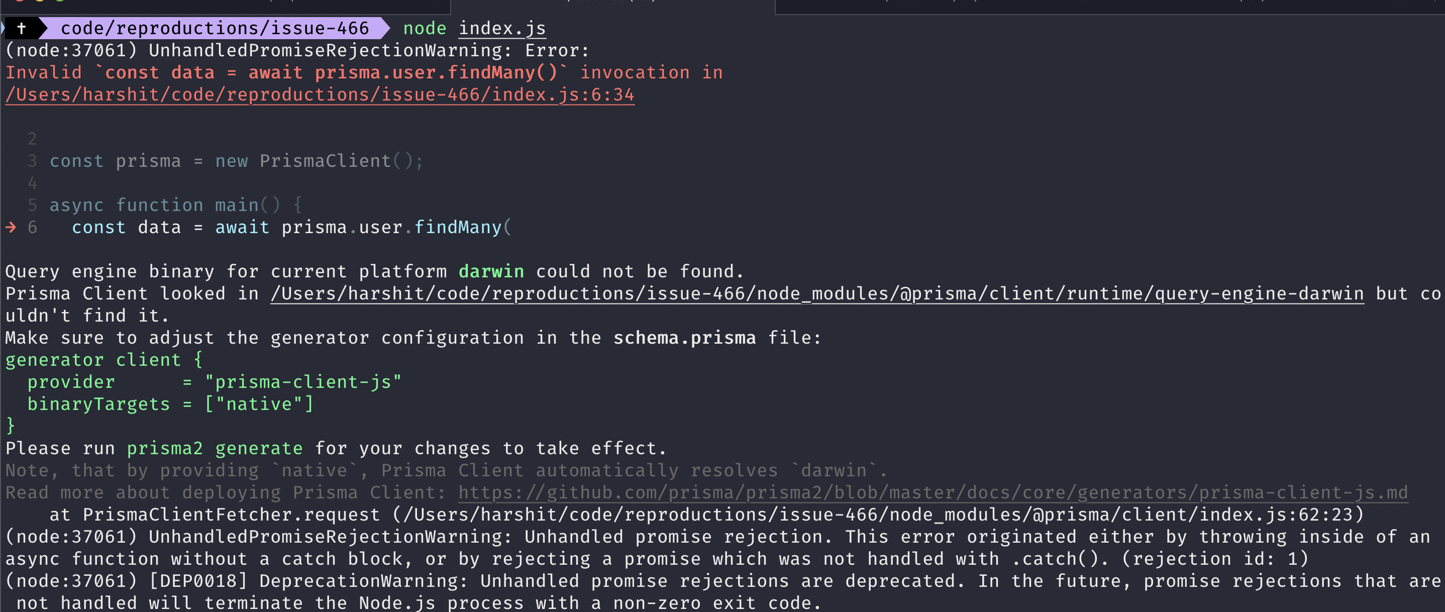Better runtime error handling for missing binaries · Issue 466