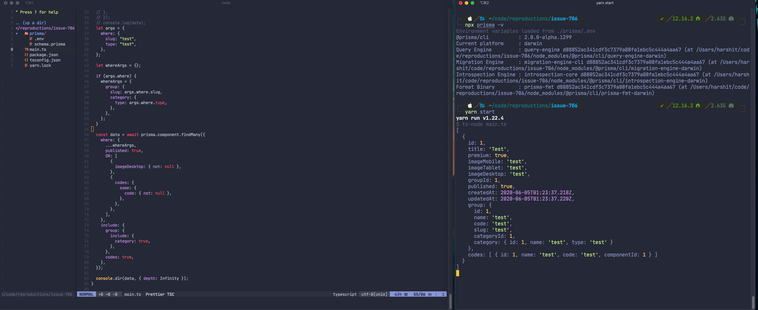 Argument Not For Where OR 1 codes some code not Must Not Be Null