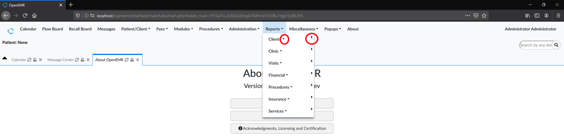 UI Issue: Navbar dropdown item arrow · Issue #3466 · openemr/openemr ...