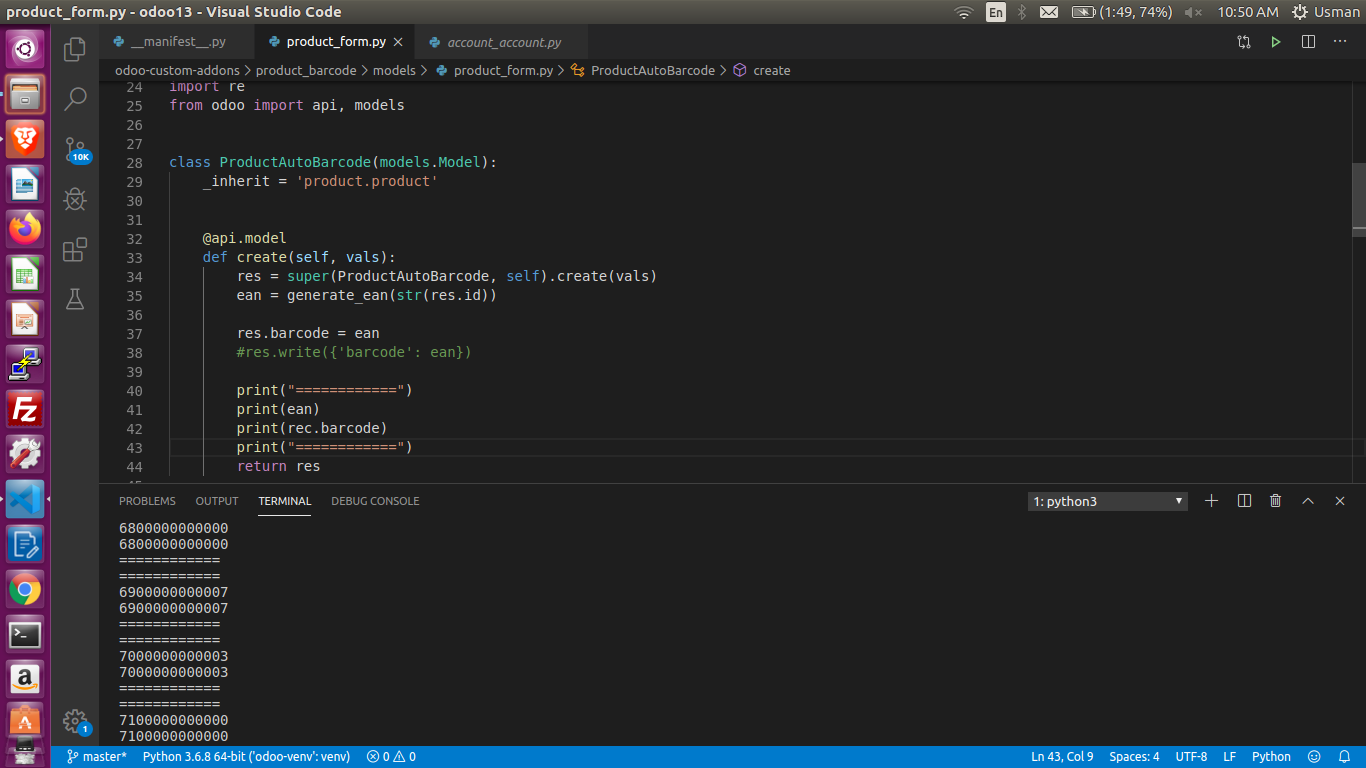 when Product is creating first time with variants its not generated bar ...