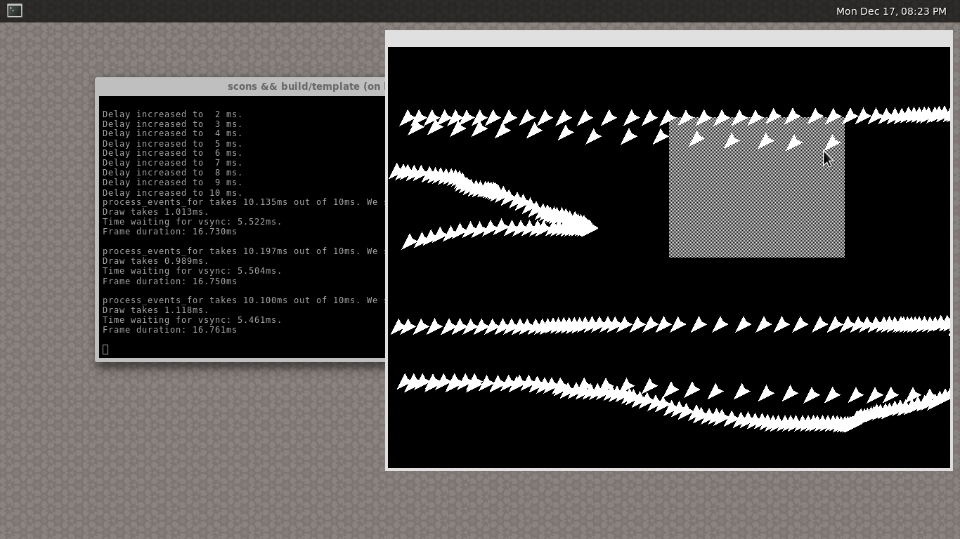 opengl rendering synchronised to system cursor