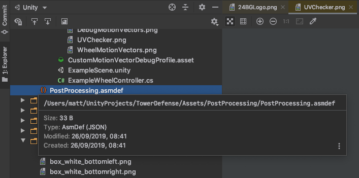 Show Assembly name in Unity Explorer for current folder or file · Issue ...