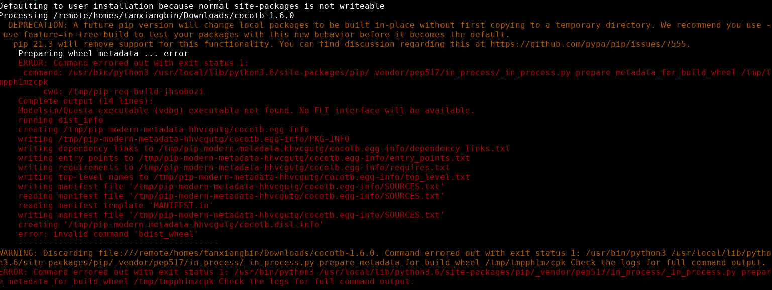 Preparing wheel metaadata error while installing on restricted systems ...