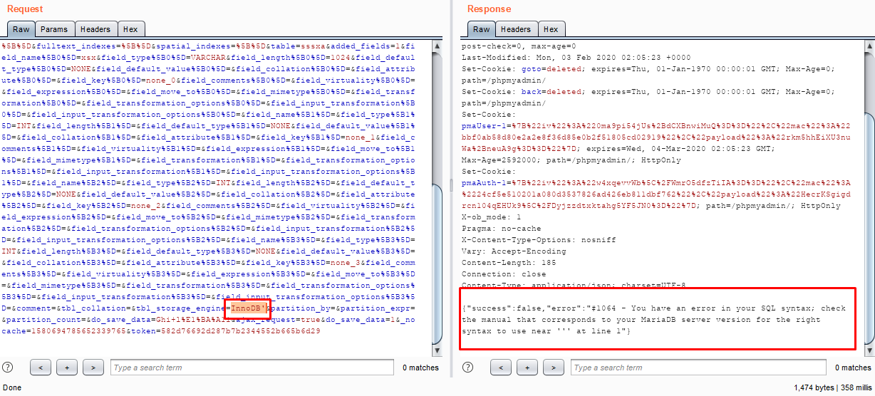 sql injection in /phpmyadmin/libraries/classesCreateAddField.php ...