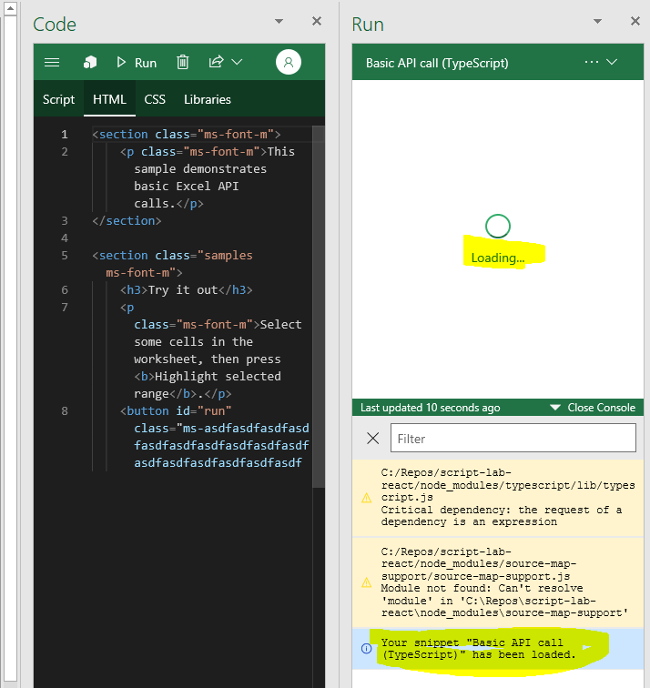 Display errors for html or CSS (otherwise, right now just gets stuck on ...
