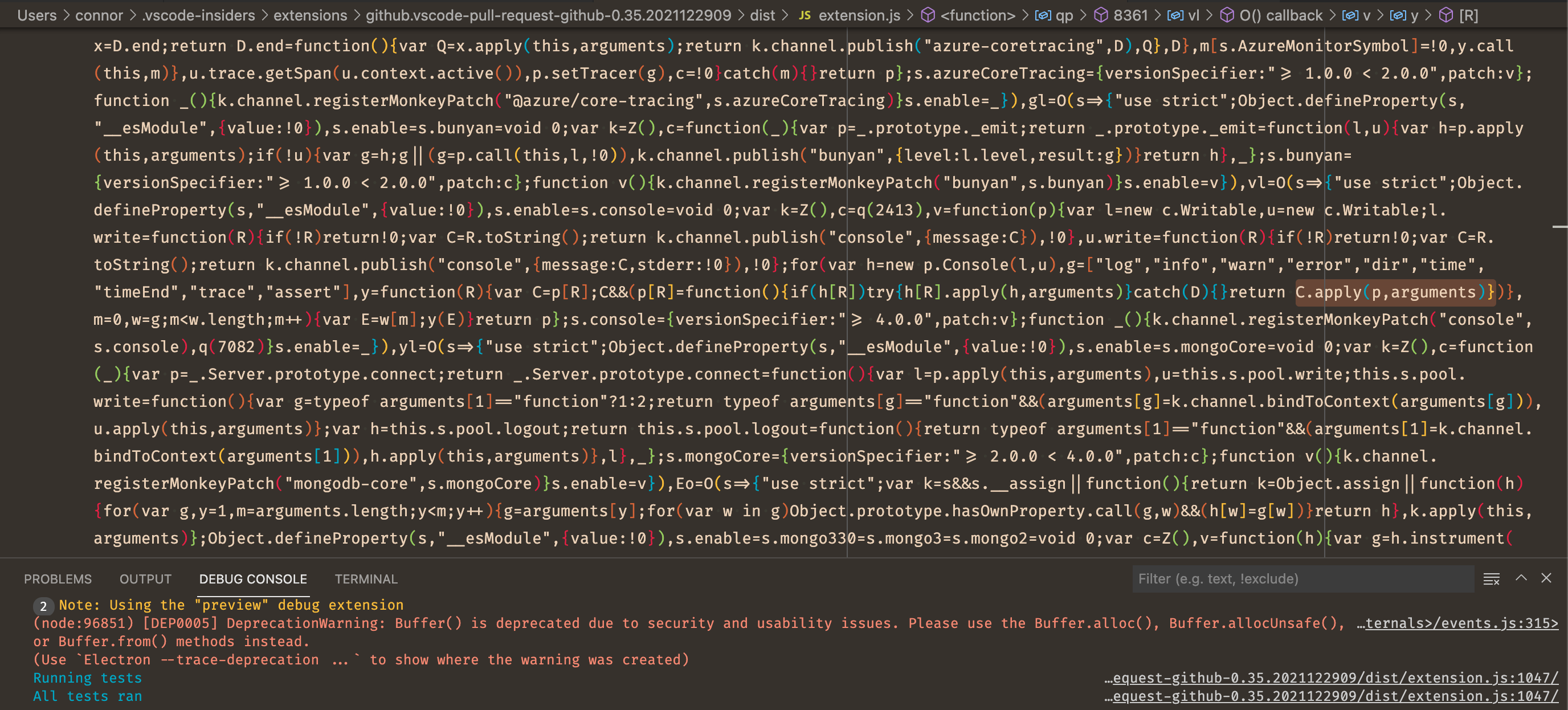 Pull request extension should not wrap `console` methods · Issue #3213 ...