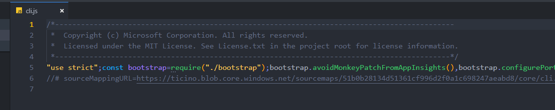 Opening from the command line will always open “cli.js” automatically ...