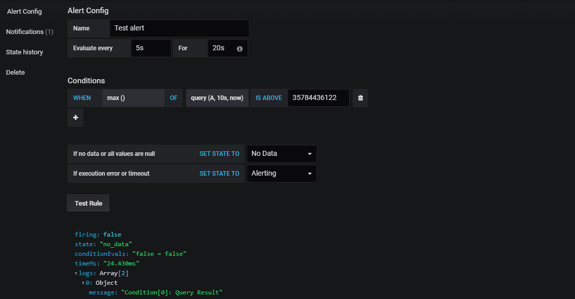 Alert 10 sec not working · Issue #14923 · grafana/grafana · GitHub