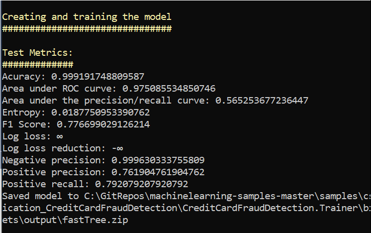 F# CreditCard Fraud Detection Sample is showing accuracy as 1 in ...
