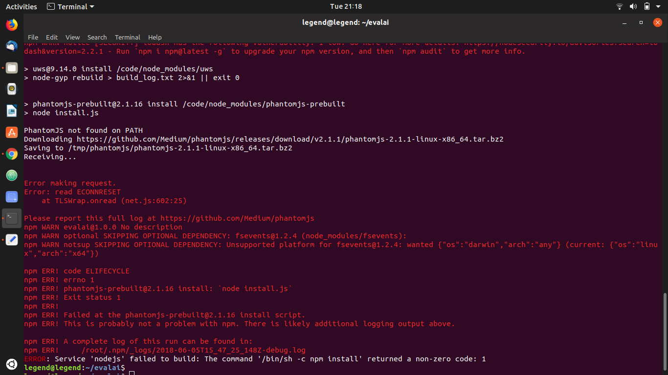 gulp-deprecation error while running docker-compose command · Issue ...