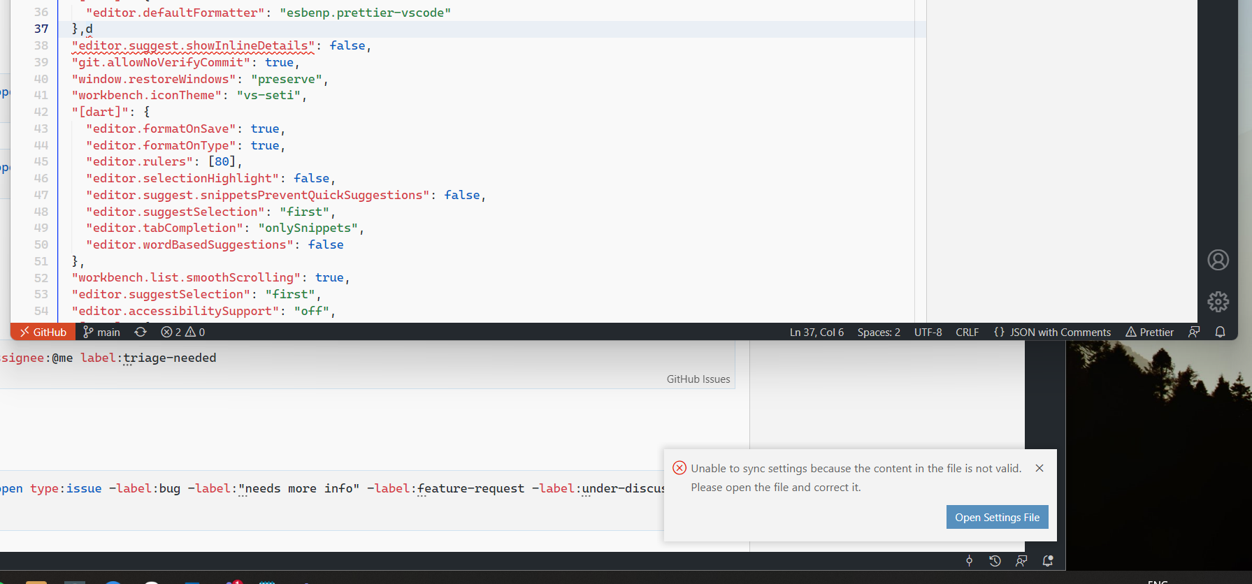 Error comes up in wrong window · Issue #139181 · microsoft/vscode · GitHub