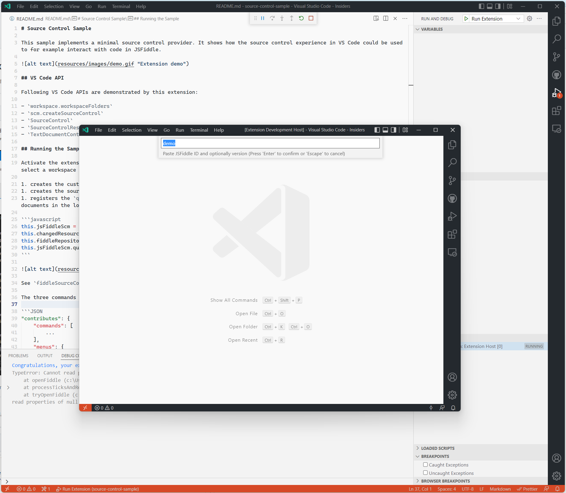 Fail to execute source-control-sample · Issue #572 · microsoft/vscode ...