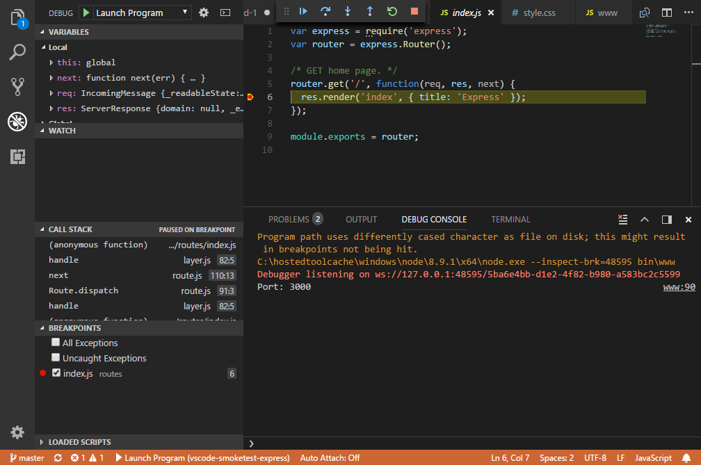 Smoke Test: Flaky Debug test · Issue #51138 · microsoft/vscode · GitHub