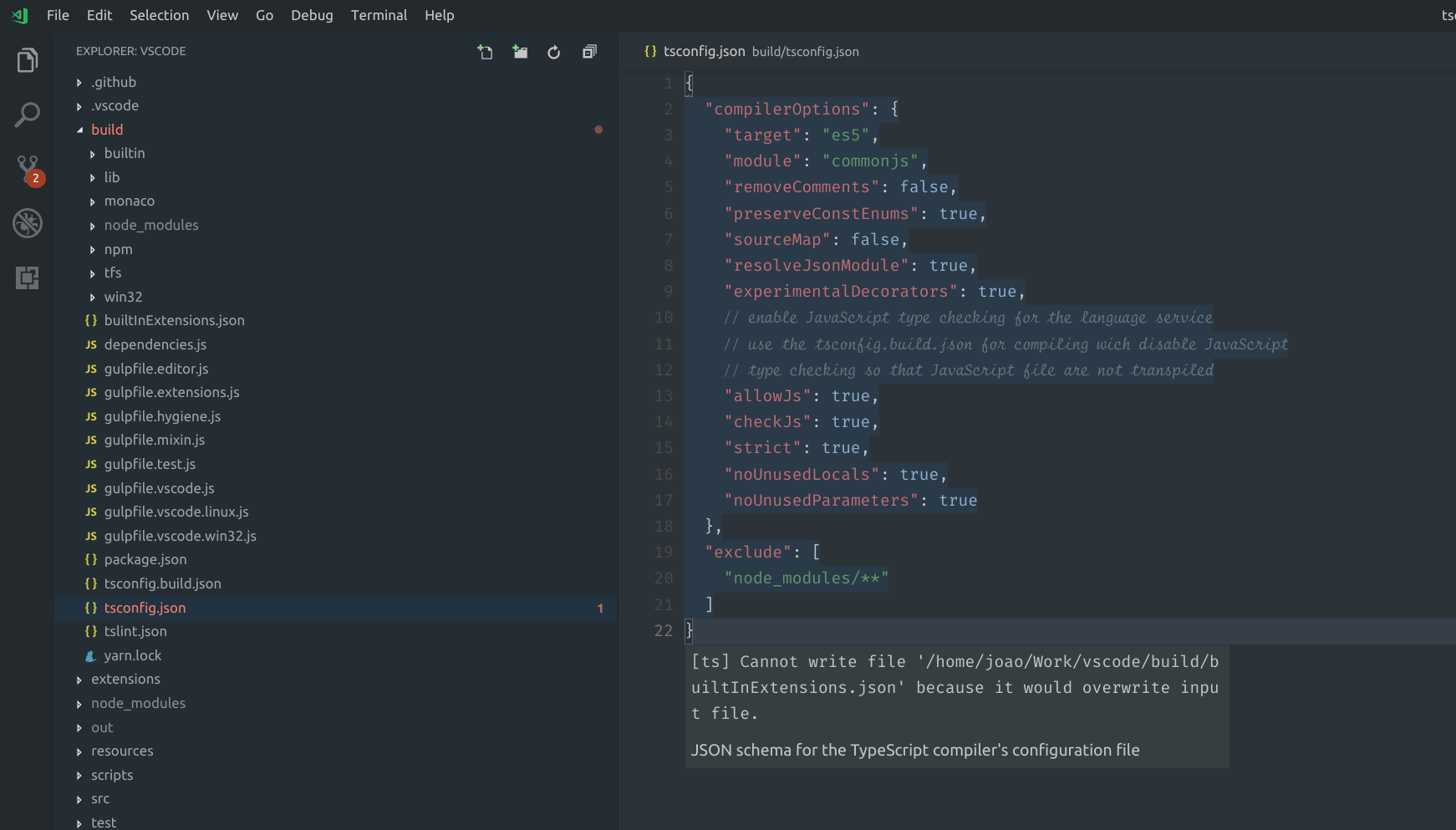 Cyrptic JSON error in our sources · Issue #60491 · microsoft/vscode ...