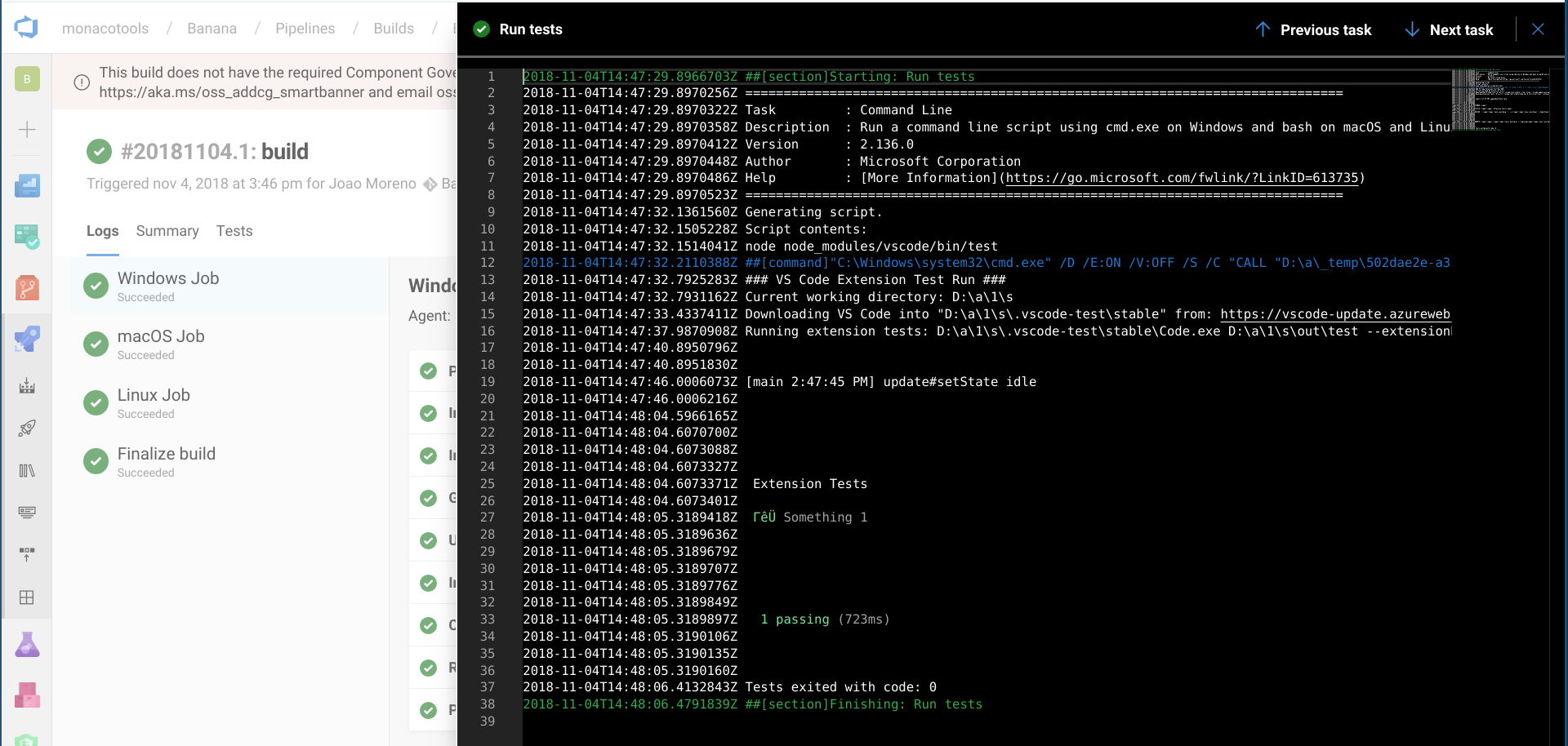 Extension tests not found on Azure Pipeline · Issue #66218 · microsoft ...