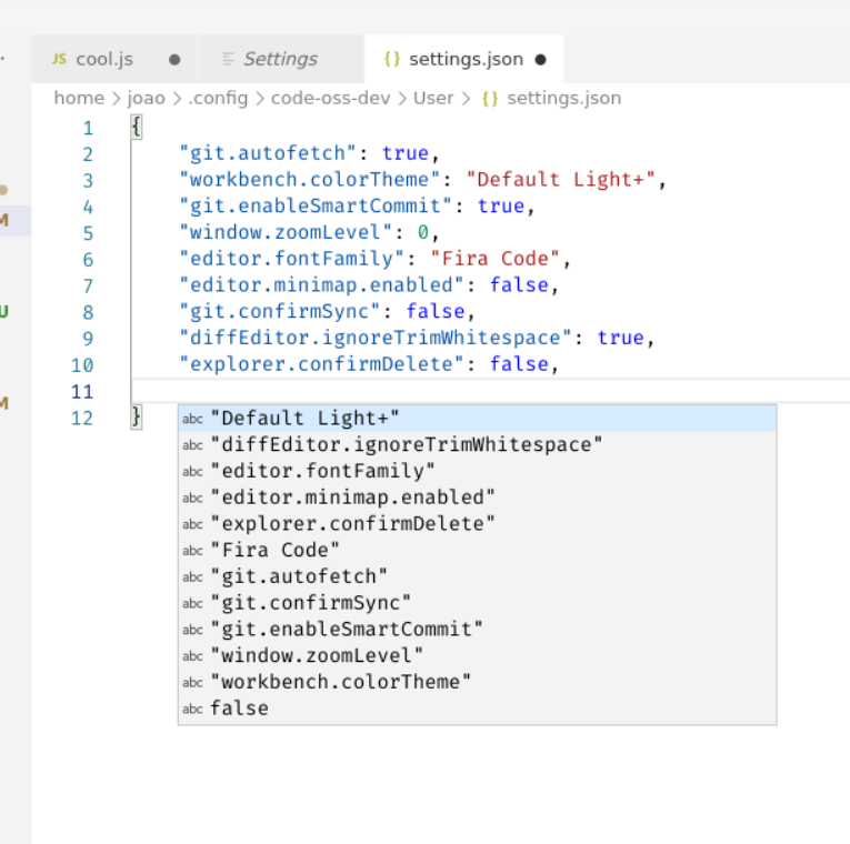 Selfhost: Can't get settings.json intellisense when debugging · Issue ...