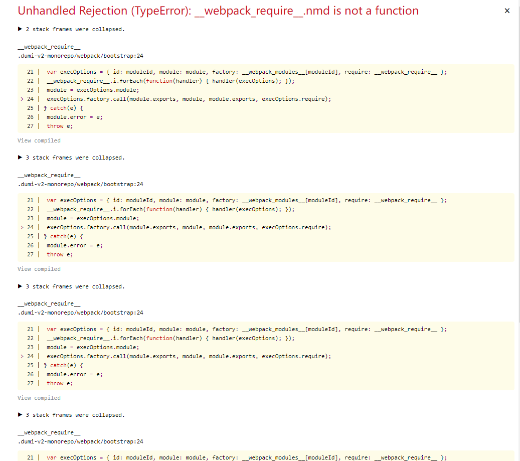2.0.13开启mfsu之后就报错了 · Issue #1371 · umijs/dumi · GitHub