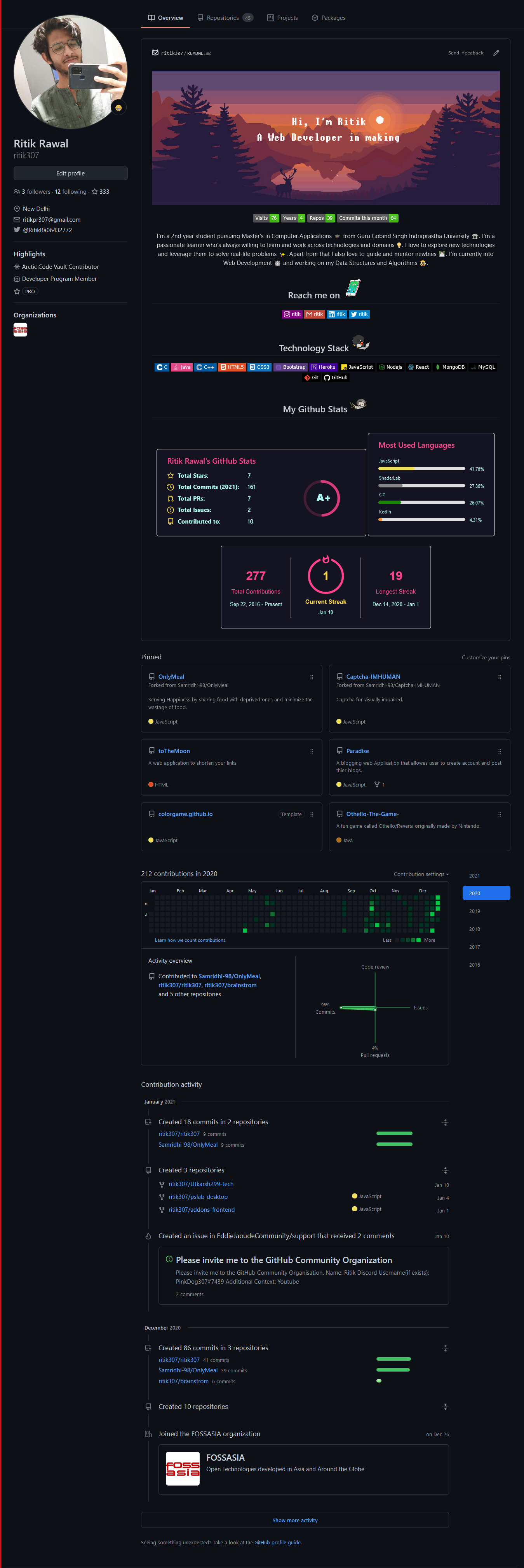 GitHub profile of {{ name }}