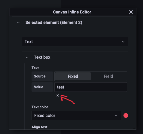 Canvas: Text element clear fixed text button is off · Issue #52945 ...