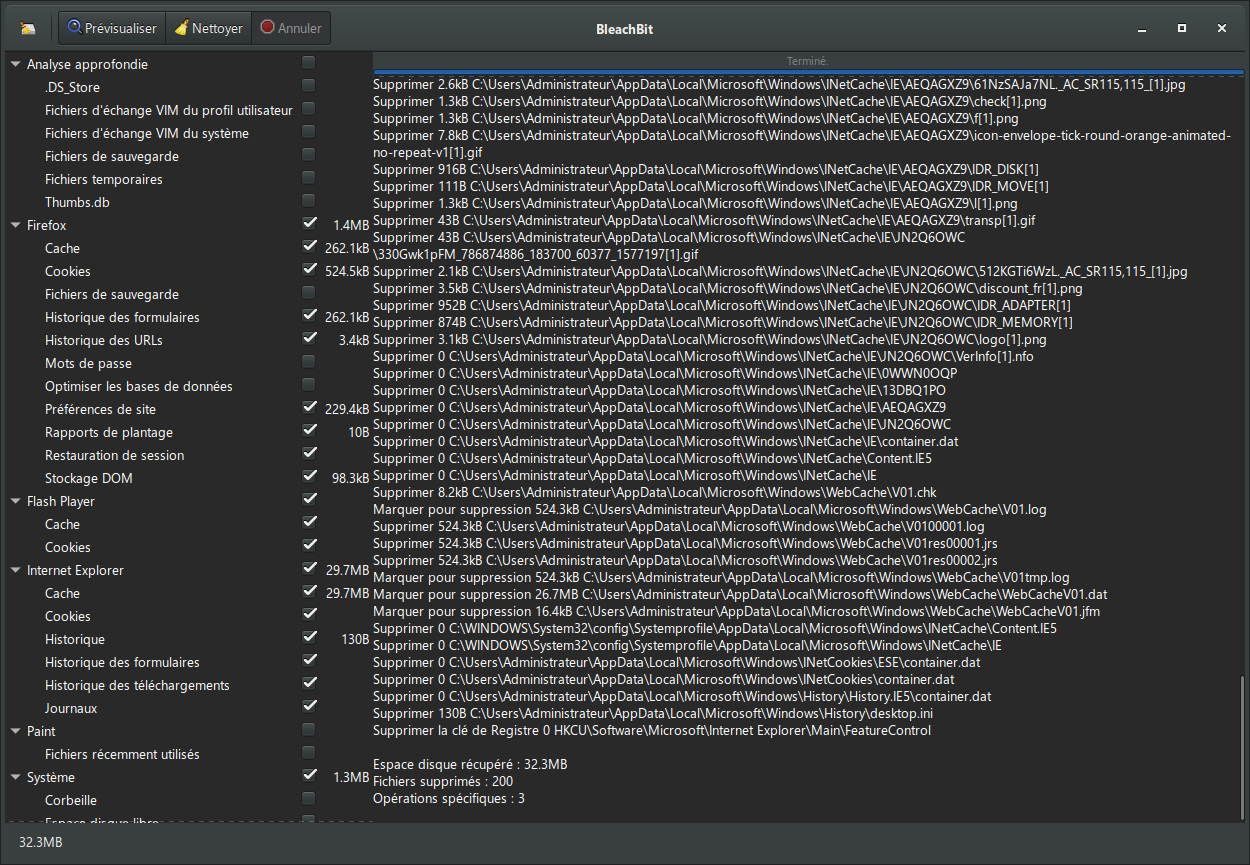 Free space is not decounted after cleaning · Issue 1026 · bleachbit