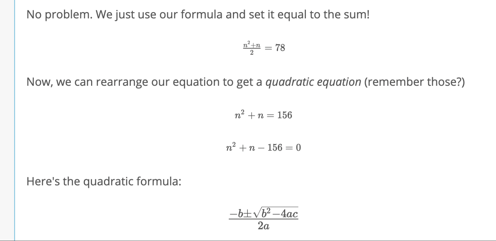 Quadratic equation