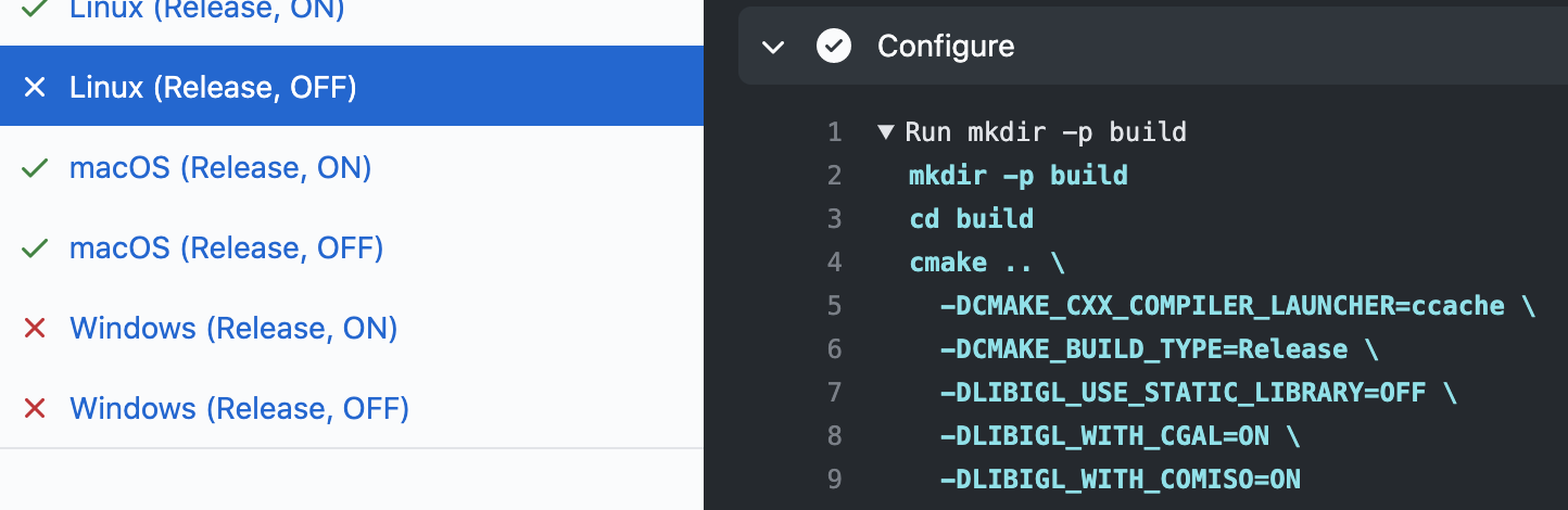 Is Linux (Release, OFF) action testing debug mode or release mode ...