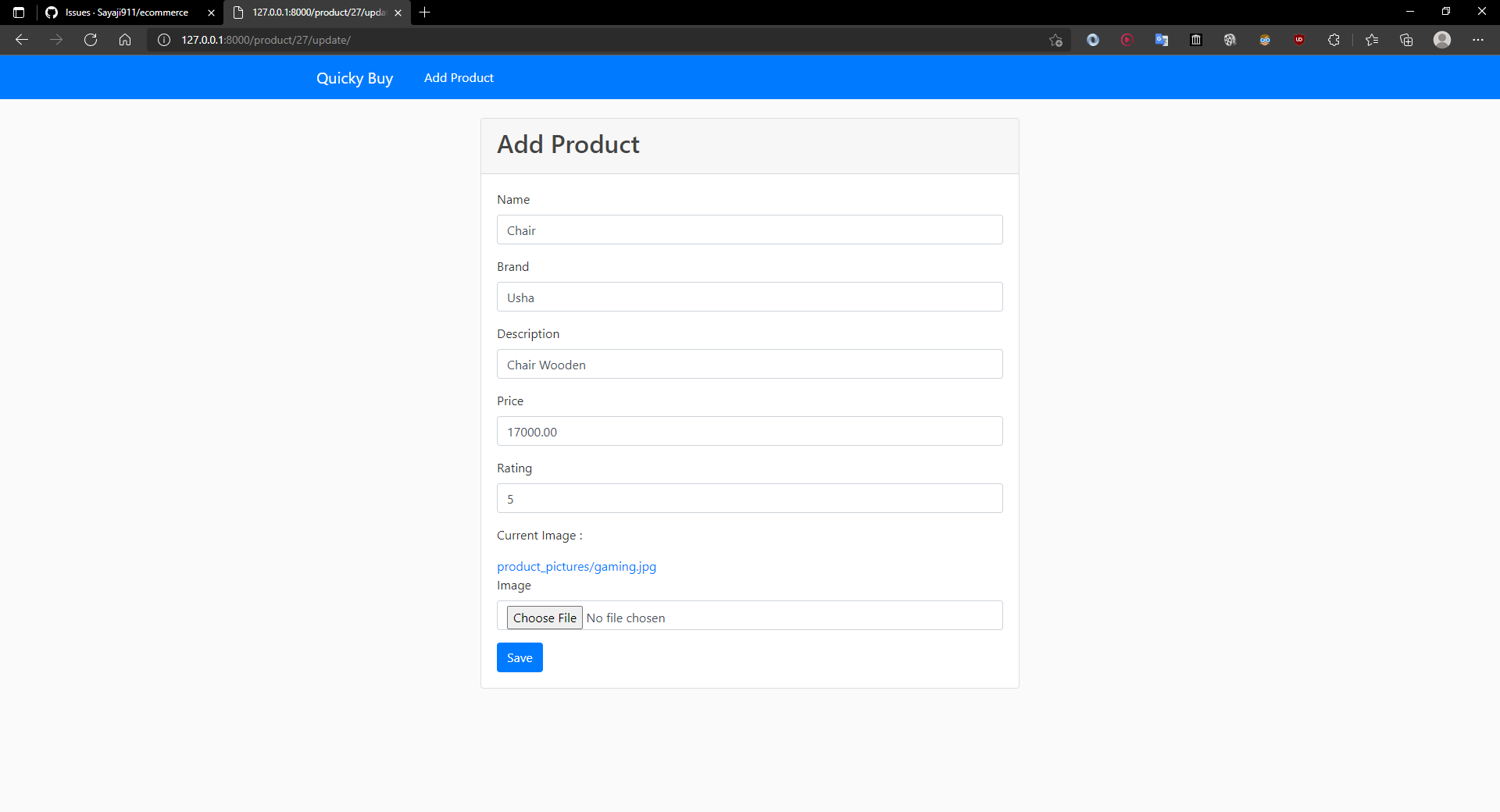 GitHub - Sayaji911/ecommerce · GitHub