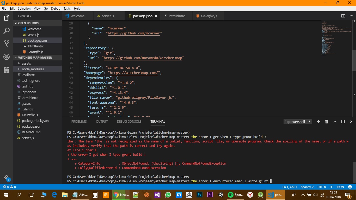 I get the error when typing grunt build and grunt Server! · Issue #132 ...