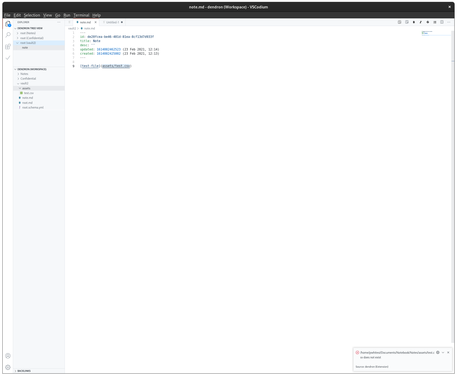 Cannot open assets from secondary vault · Issue 504 · dendronhq/dendron · GitHub
