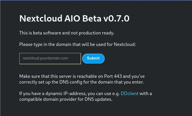 Allow Creation Without Domain · Issue #351 · nextcloud/all-in-one · GitHub