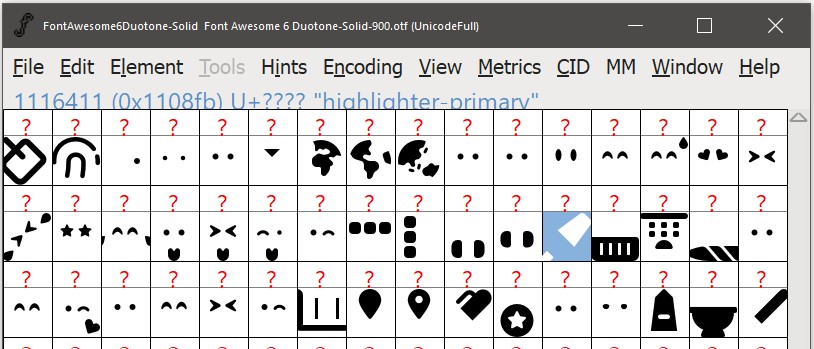 Bug: primary unicode glyph incorrect (same as solid) · Issue #19123 ...