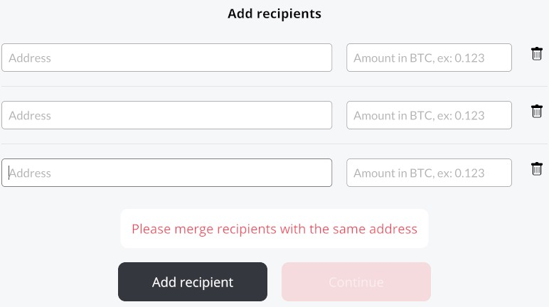 Assumes a duplicate addresses error when there is no address in 