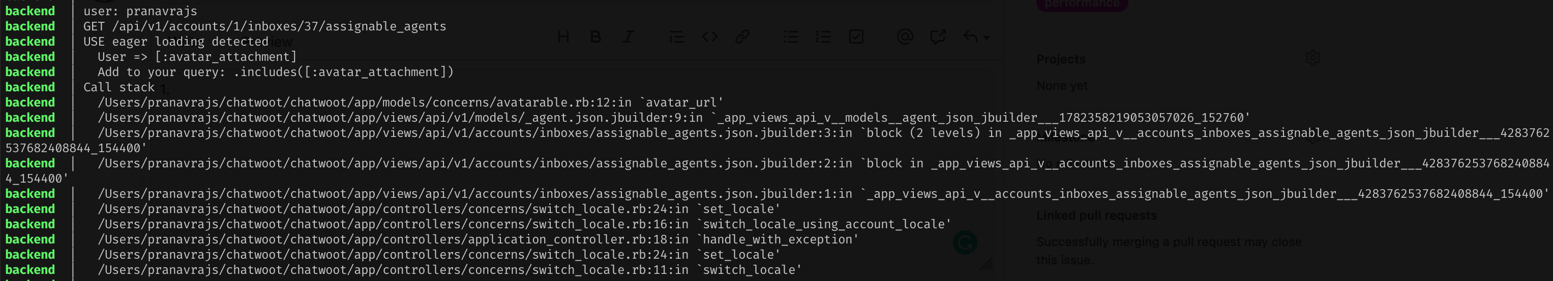 performance: Fix n+1 queries · Issue #2184 · chatwoot/chatwoot · GitHub
