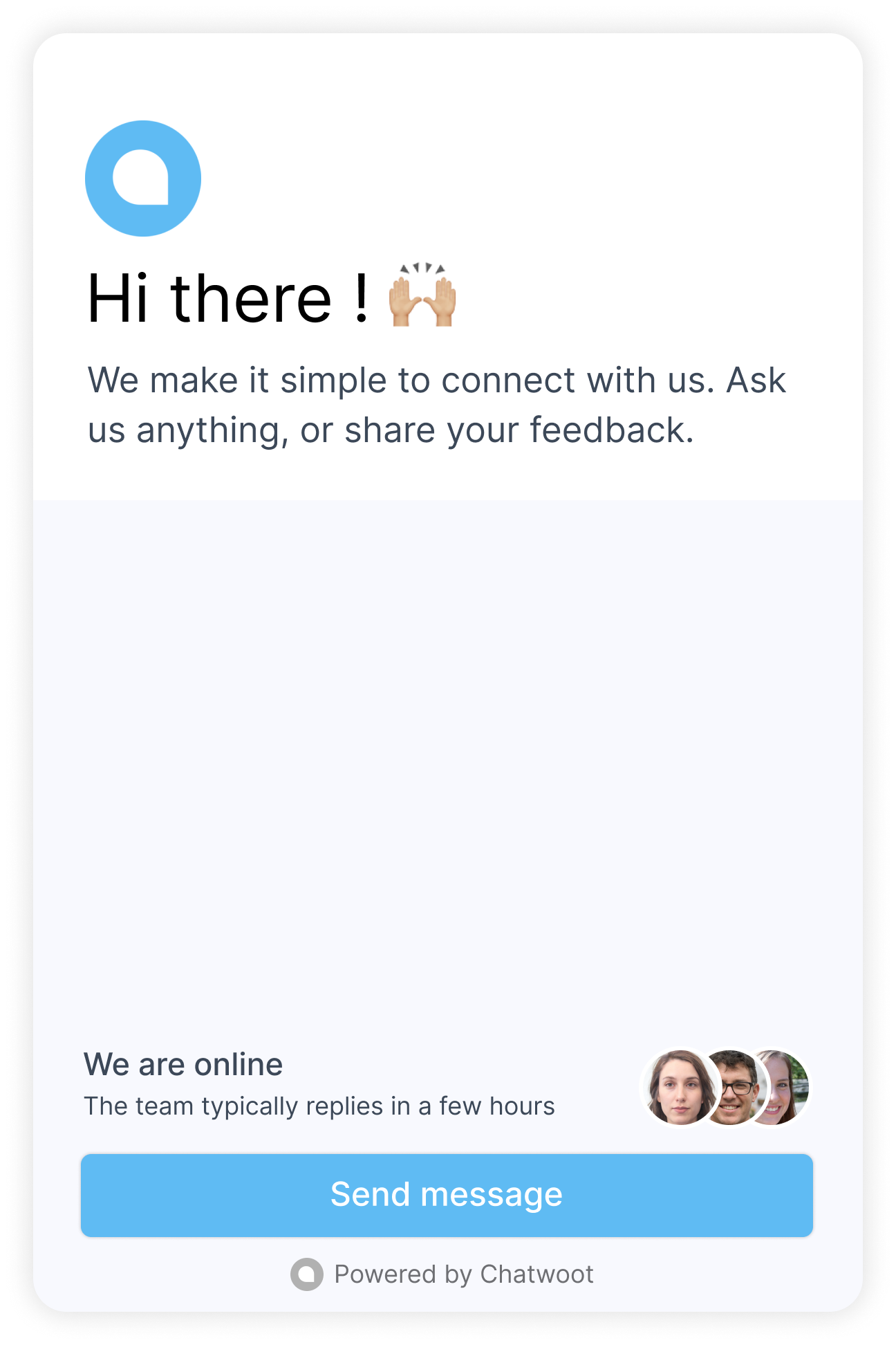 Feature Display Online Status, response time on the widget · Issue