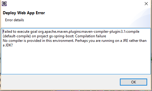 [Eclispe] [Windows]Publish as Azure Web App -> Can't deploy spring boot ...