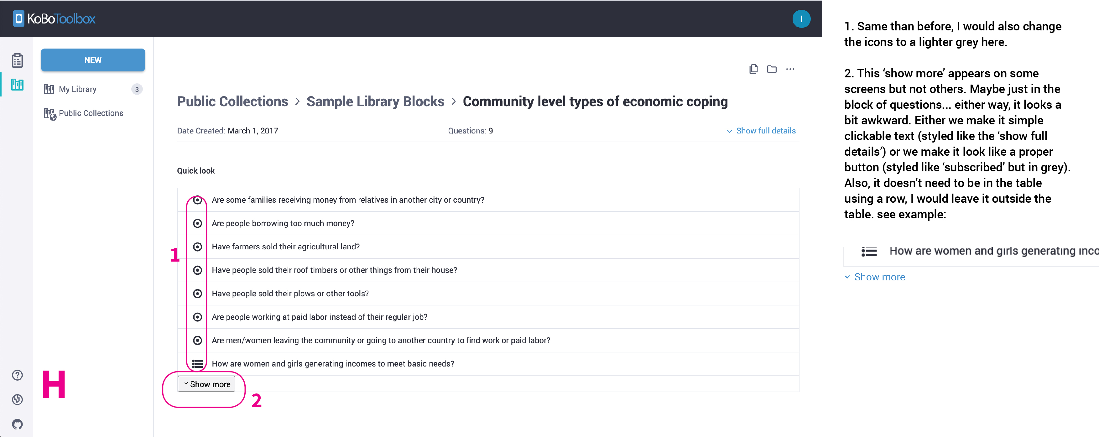 Libraries beta UX/UI review · Issue #3000 · kobotoolbox/kpi · GitHub