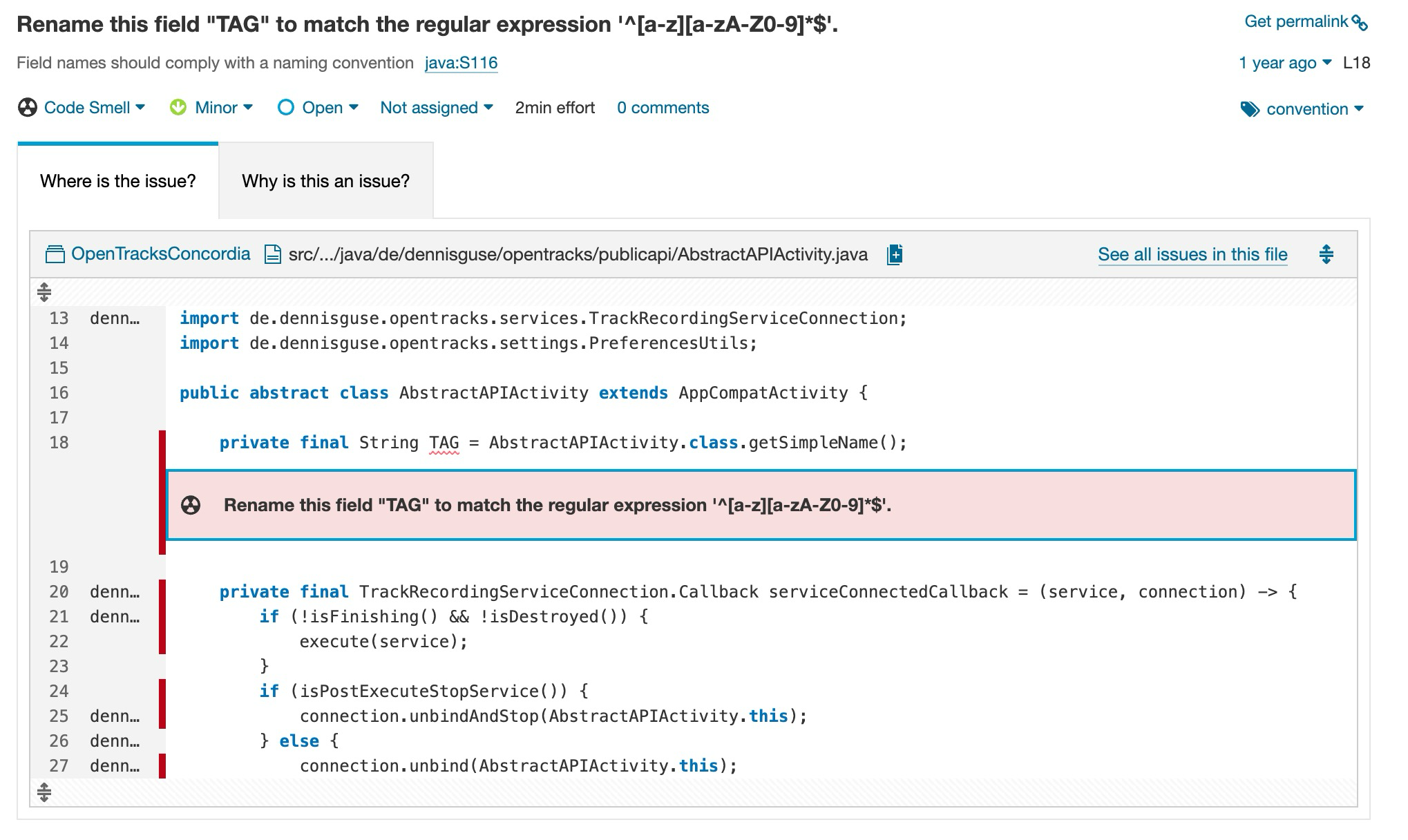 Rename this field "TAG" to match the regular expression '^[az][azAZ09]*'. · Issue 5