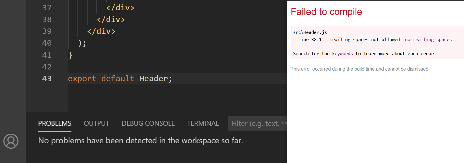 Development server of create-react-app stops auto refresh when meeting ...