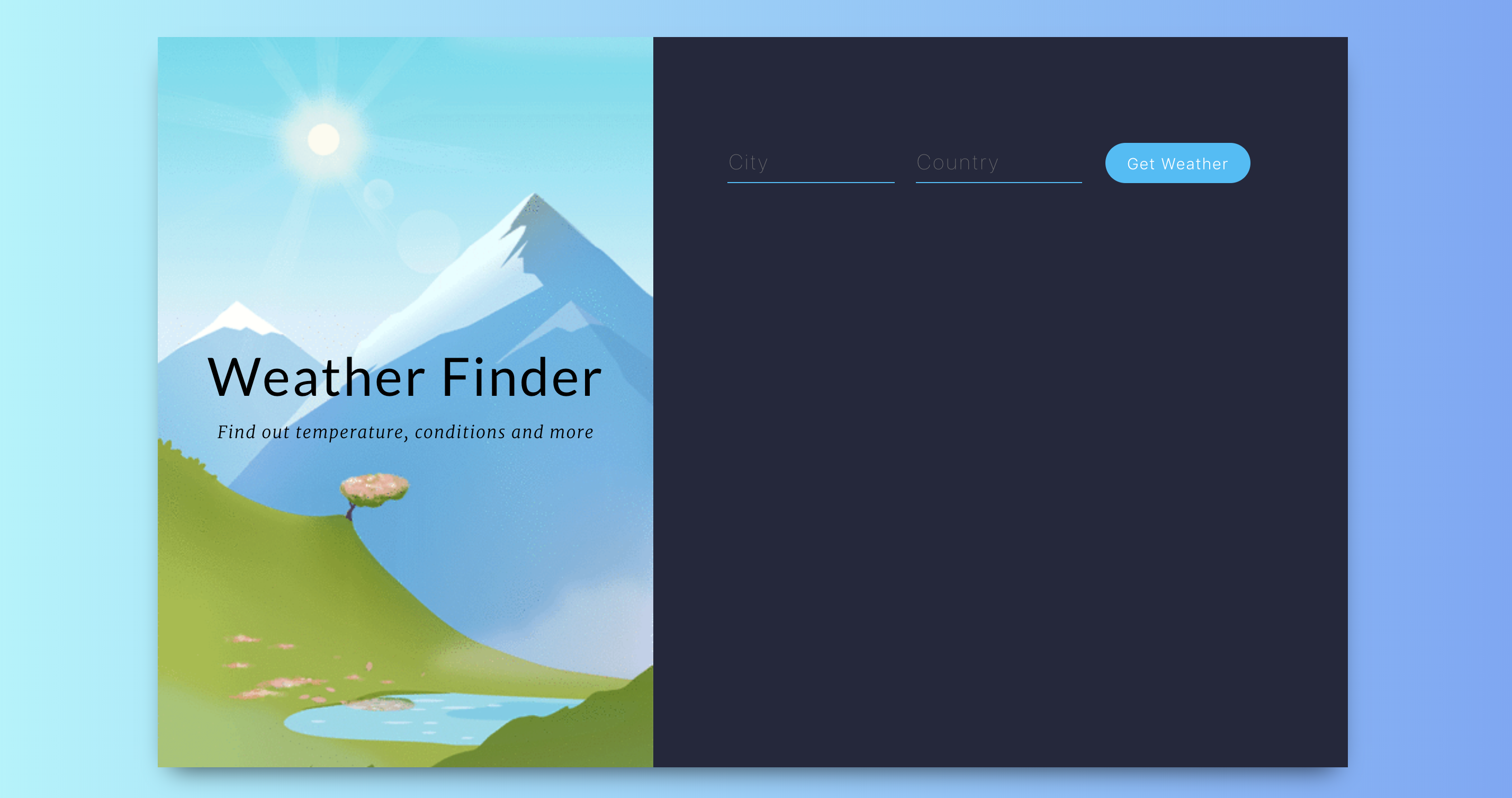 GitHub - marissaorea/WeatherAppFrontend: Weather App using React ...
