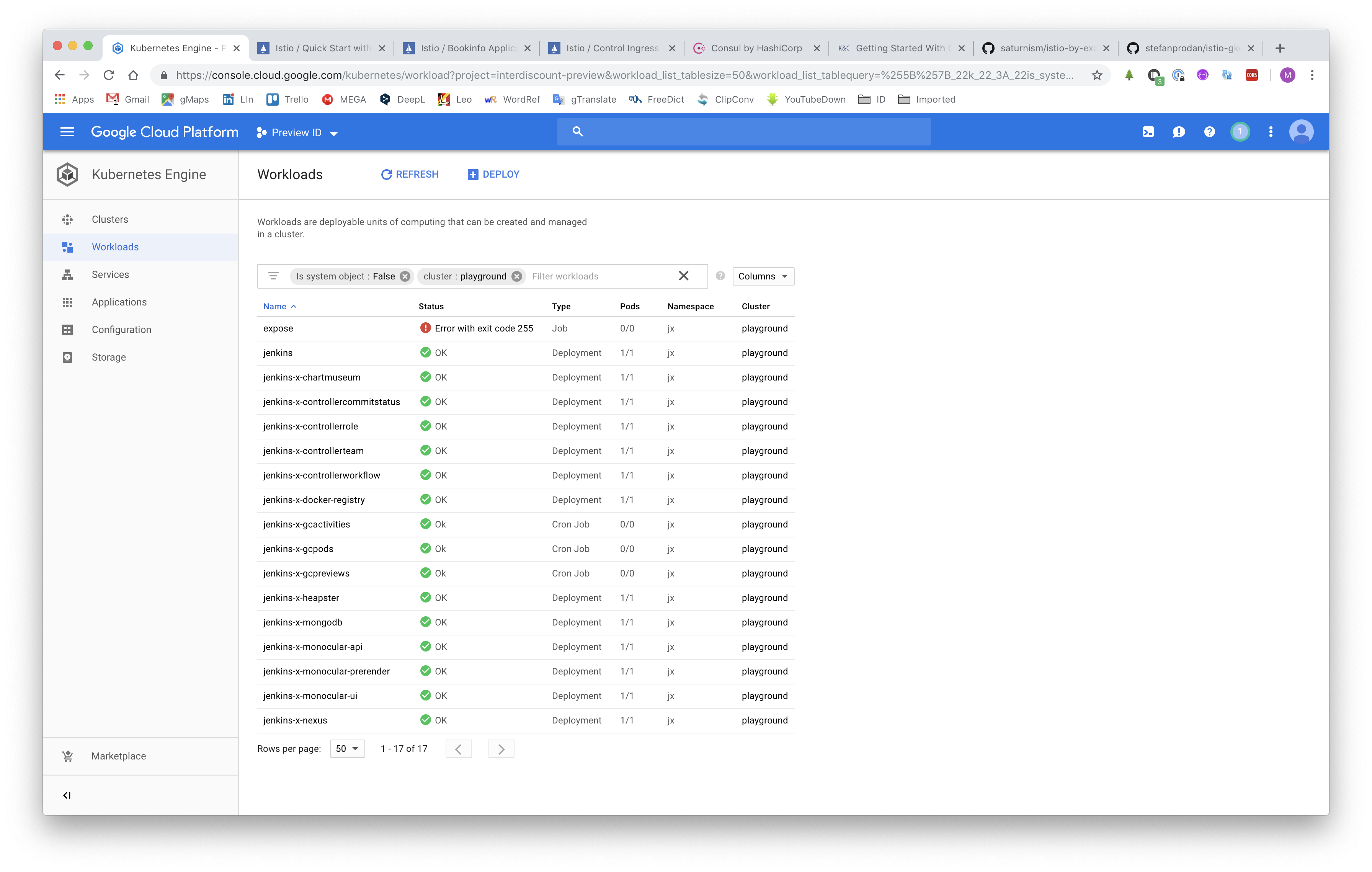jx-install-expose-error-gke-dashboard