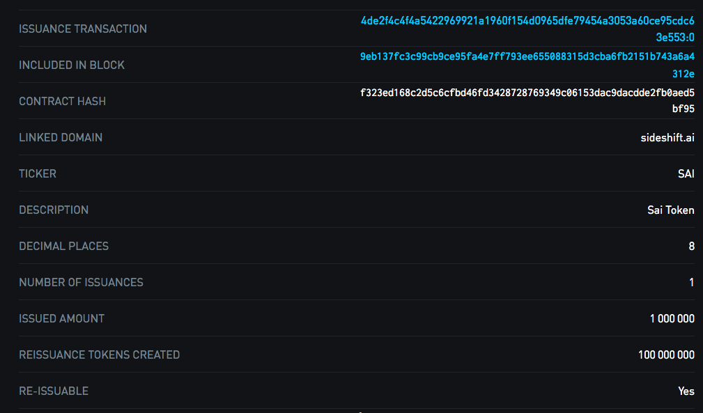 UI improvements for the asset view on Liquid · Issue 115 · Blockstream