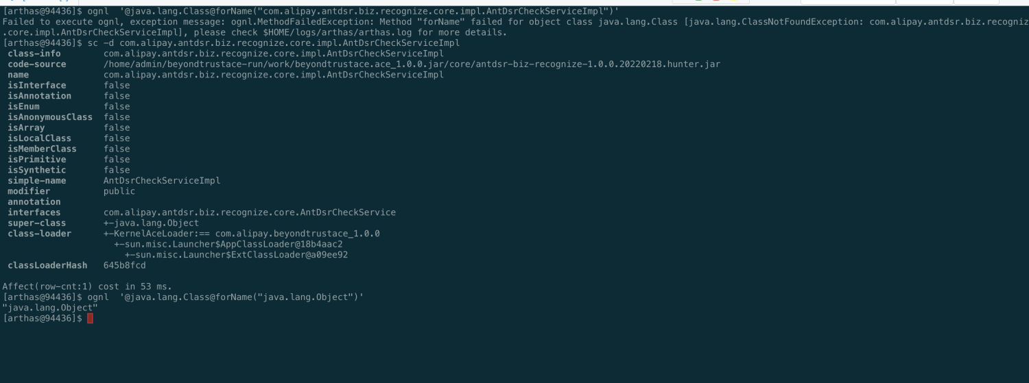 OGNL 通过Class.forName 获取类的class 对象失败 · Issue #2112 · alibaba/arthas · GitHub